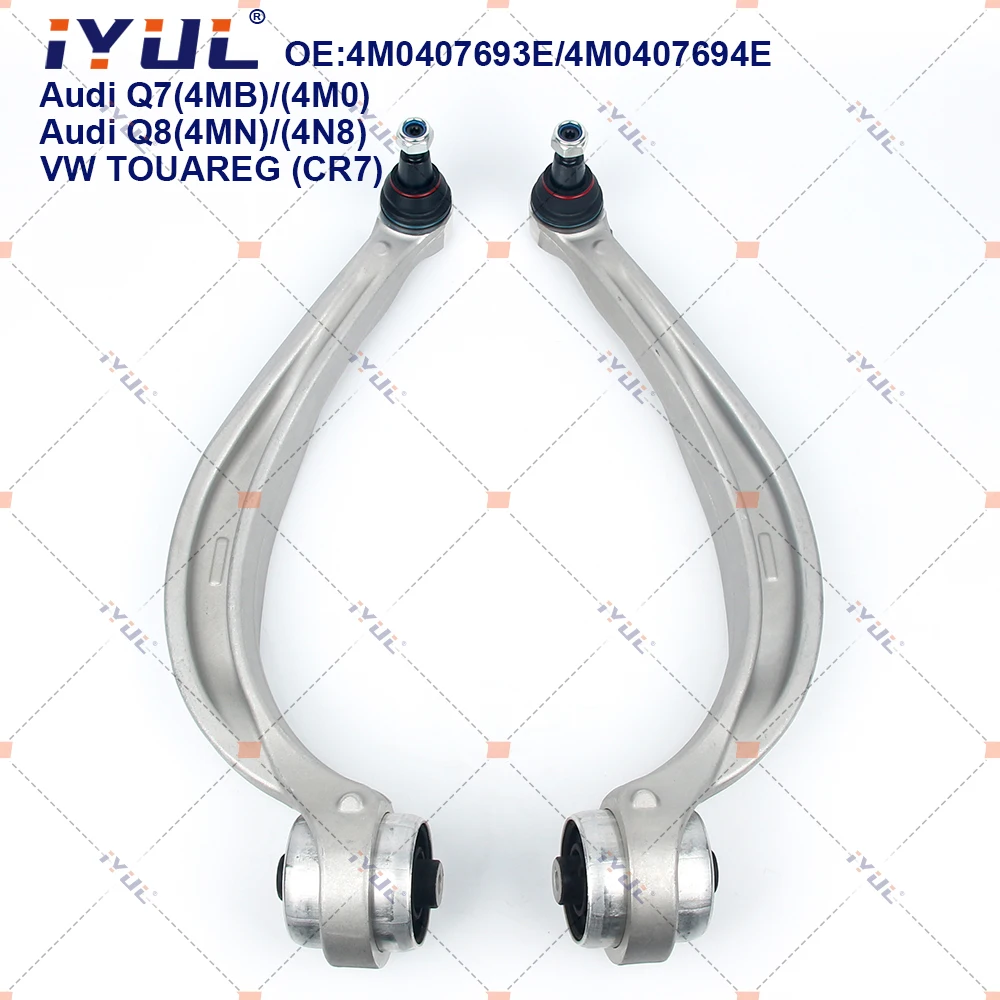 A Pair Front Lower Suspension Control Arm Curve For Audi Q7 4MB 4MG Q8 4MN A8 4N8 VW TOUAREG CR7 4M0407693E 4M0407694E