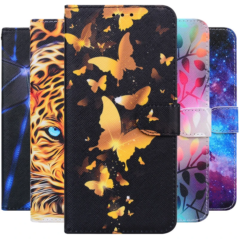 

Butterfly Leather Flip Case For Xiaomi Redmi 9T 9A 9AT 9 9C 10 Note 9 8 10 Pro 5A Prime 8T 9S S2 Mi A1 A3 A2 10T 9 11 Lite Cover