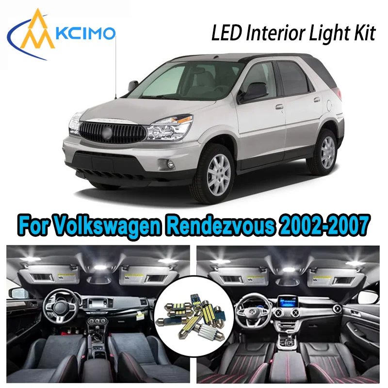 

For Volkswagen Rendezvous 2002-2007 2003 2004 Premium Bright LED Interior Dome Map Trunk Light Kit Car Led Lamps Canbus No Error