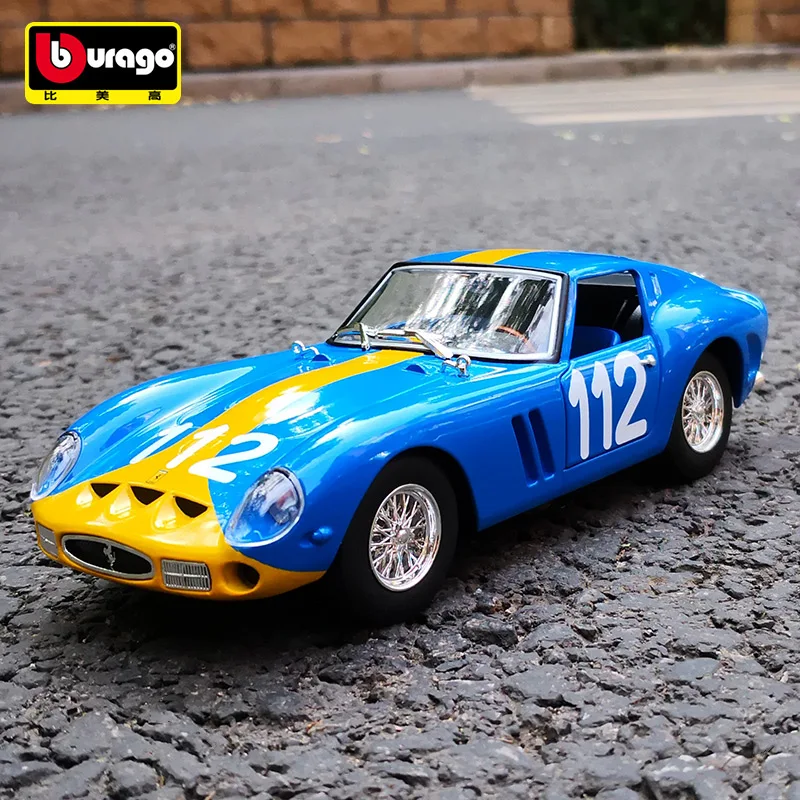 Ferrari 250 GTO modelo de coche en miniatura, juguete de simulación, aleación, fundición a presión, vehículos, decoración del hogar, 1:24