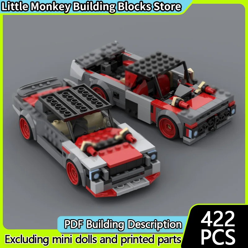 

Speed Racing Car Model MOC Building Bricks Game Vehicle Pack Modular Technology Children Holiday Gifts Assemble Toys Suit