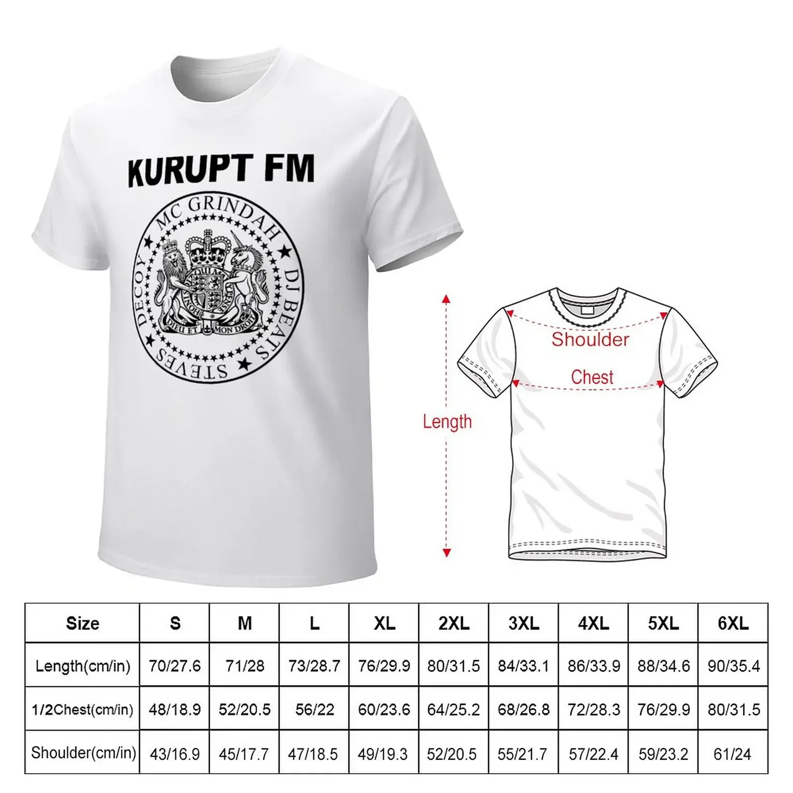 KURUPT FM T-Shirt plus size tops blanks Aesthetic clothing mens t shirts