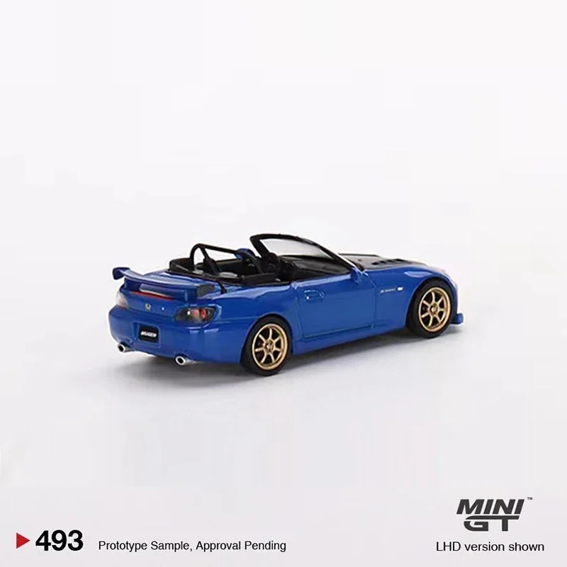 MINI GT 1:64 Model Car S2000 (AP2) Mugen Monte Carlo Alloy Die-Cast Vehicle #493 LHD Blue Pearl