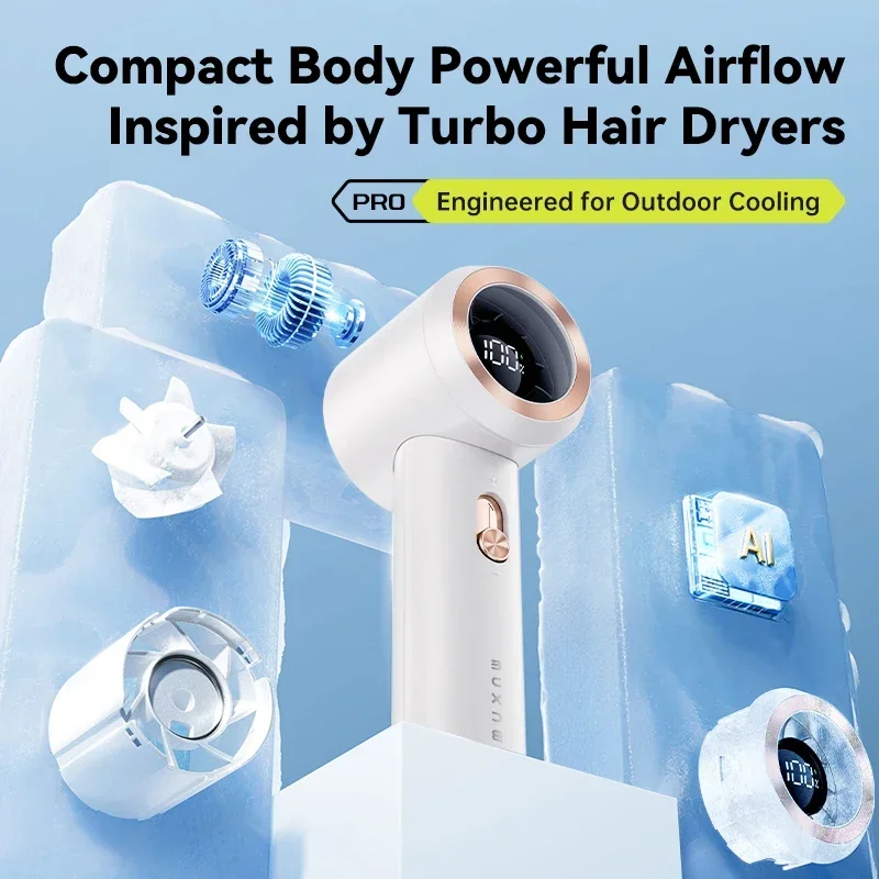 MUXNW Portable Fan For Travel Mini: Small Pocket Handheld Personal Rechargeable Battery Operated USB High Speed Fan