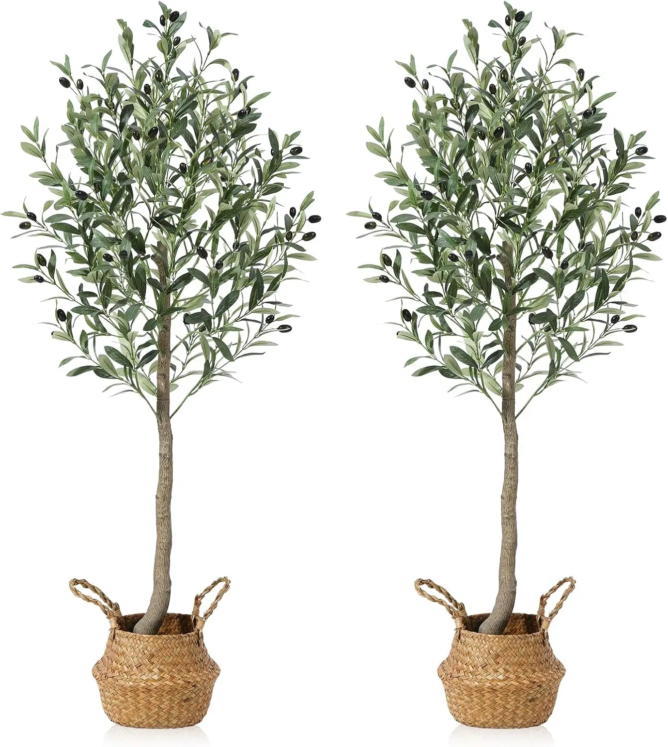 

Artificial Olive Trees 4Ft Fake Olive Plant With Basket Faux Plants Indoor Outdoor Fake Tree In Pot Slik Plants For Home Decor