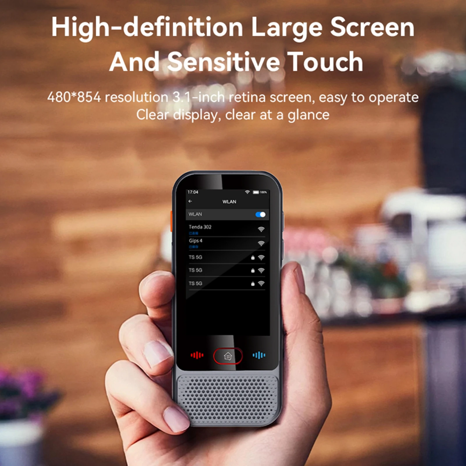 Bisofice 3,1 "IPS High-Definition-Bildschirm M30 intelligenter Übersetzer 139 Online-Übersetzungen WIFI/Bluetooth