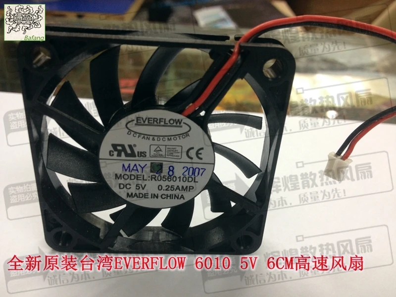

Jinlingge для EVERFLOW R056010DL 6010 5 В 0,25 А 6 см ультратонкий вентилятор охлаждения