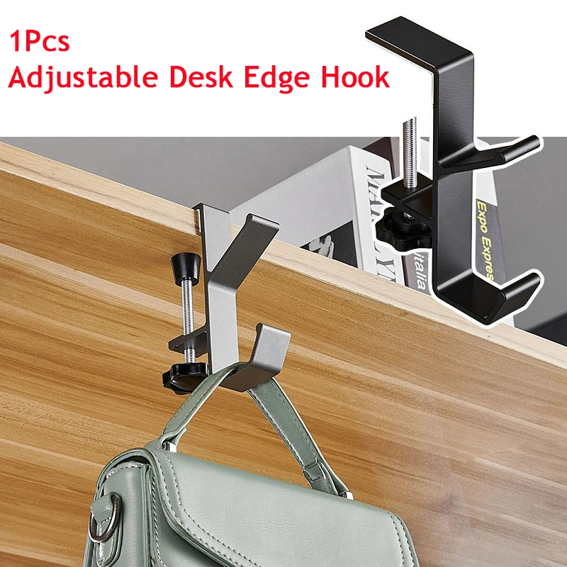 Adjustable Desk Edge Hook Gaming Headset Desk Hanger Backpack Storage Hanging Hook Holder Punch-free Home Office Organizer