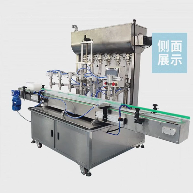 Automatic 6 Head Sauce Mixing & Filling Product Line Chili Sauce Automatic Feeding & Filling Machine  Servo Filler