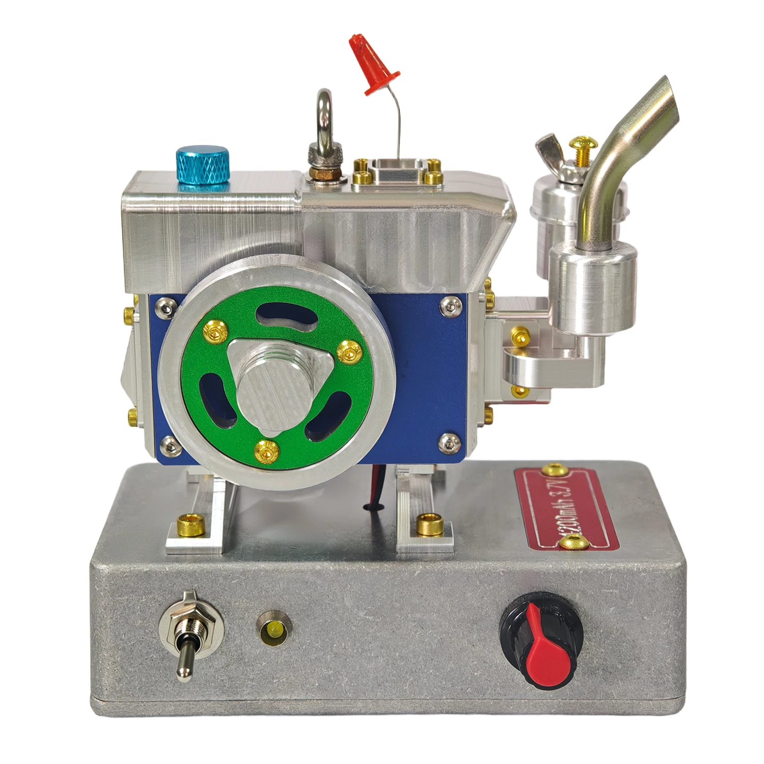 Retro Metal Engine Model Diesel Engine Model with Starter Mount Type-C Charging One Button Start Simulation Engine Model