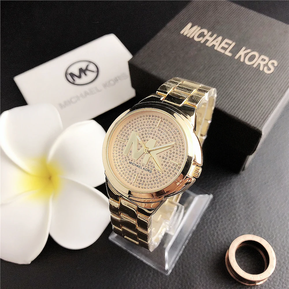 Michael Kors Women Quartz Watch luxury Diamond Inlaid Design Fashion Business Style Wristwatch Chronograph Lady Exquisite Gift