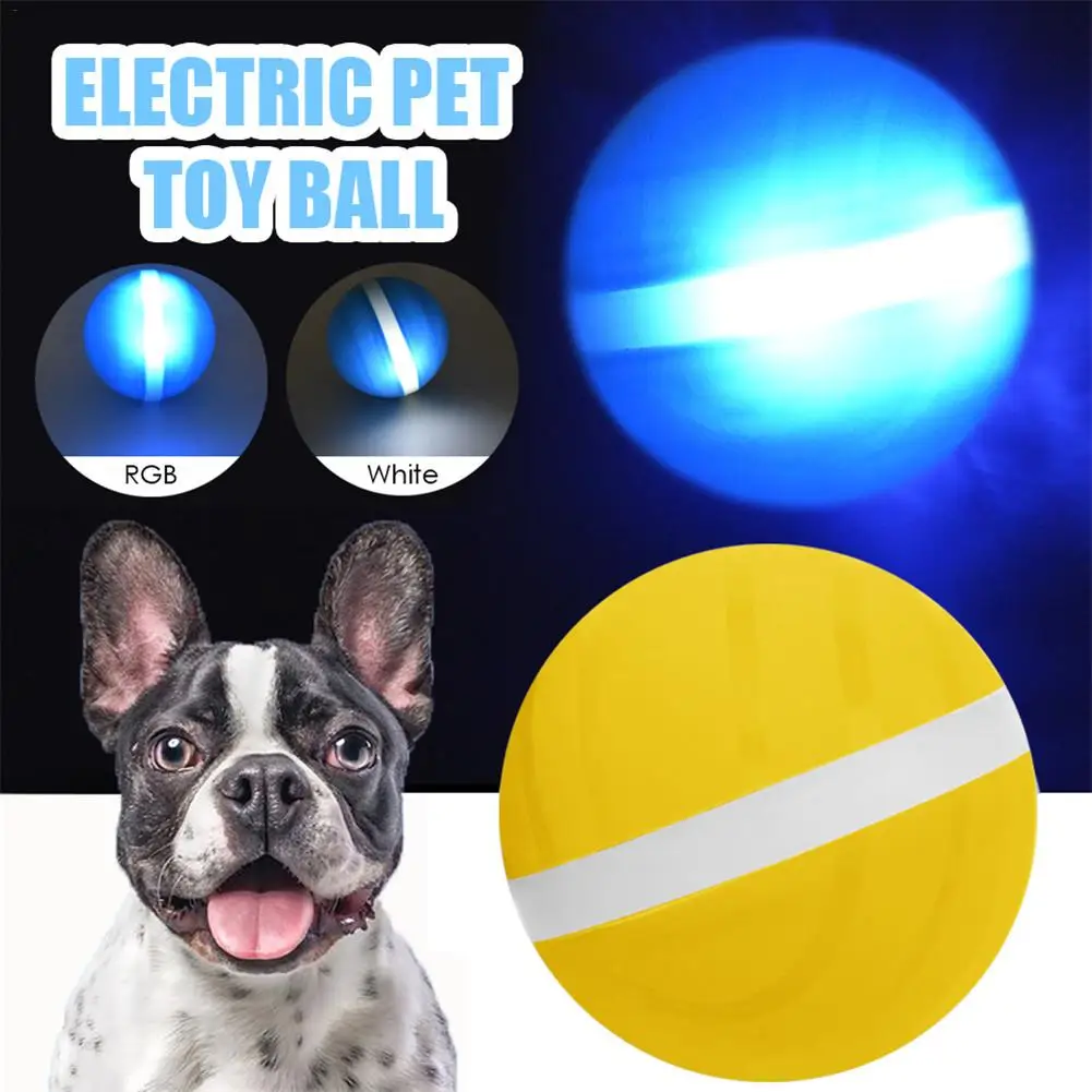 

Smart Jumping Ball USB Electric Pet Toys Magic Roller Ball Cat LED Rolling Flash Ball Automatic Rotating Toy For Cat Dog Kids