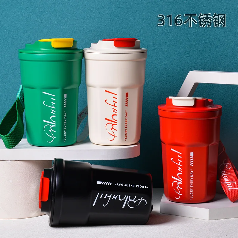 

Stainless Steel Insulated Cup: Stylish Student Travel Mug for Drinking Coffee On the Go