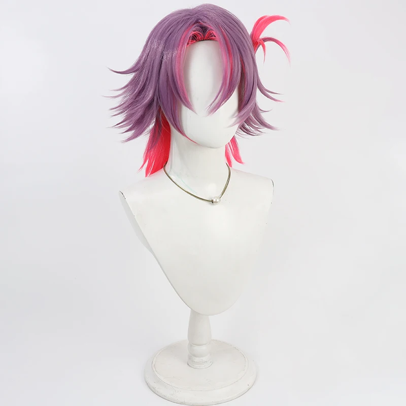 الظاهري YouTuber VTuber Watarai Hibari شعر مستعار تأثيري هالوين حفلة الدعامة الشعر الاصطناعية ألياف مقاومة للحرارة + غطاء شعر مستعار
