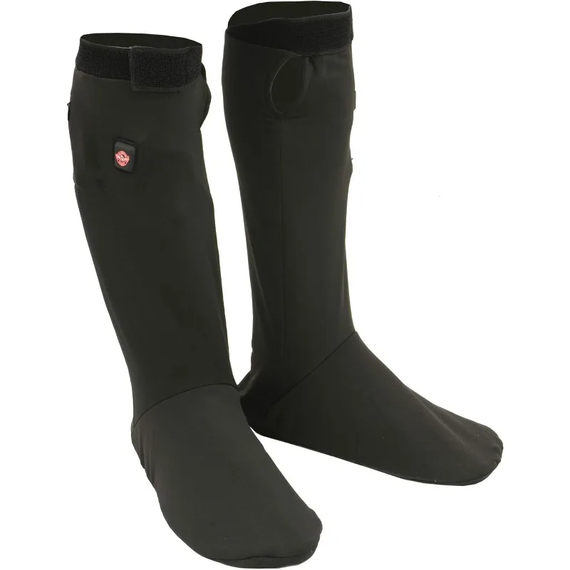 Nexgen Heat MP7905 Calcetín de invierno calentado negro para hombre para esquí, equitación - Elementos calefactores superiores e inferiores con batería - Grande