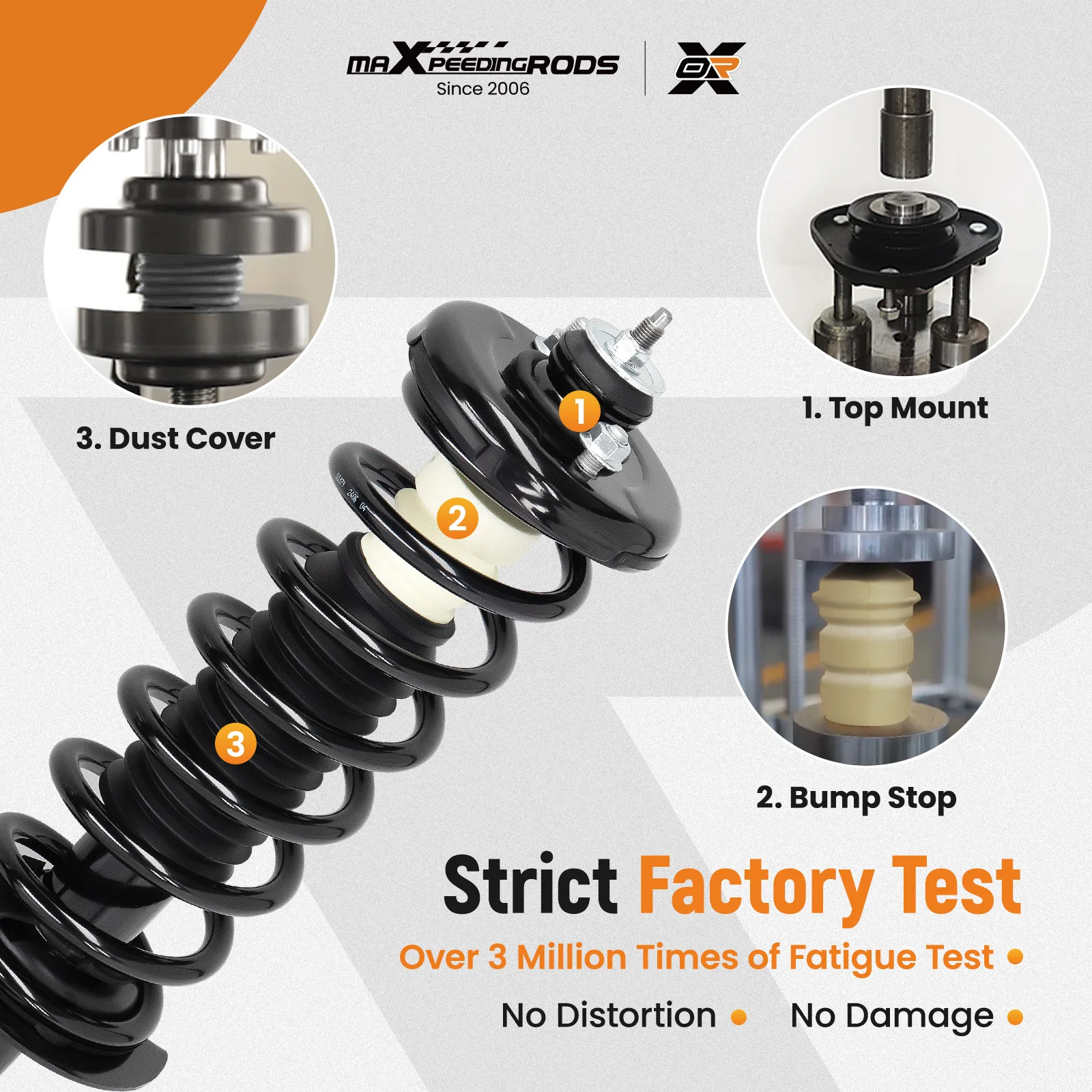 Amortiguador trasero para Honda Accord 2008-12 2,4 LITER L4/3.5LITER V6 Sedan/Coupé