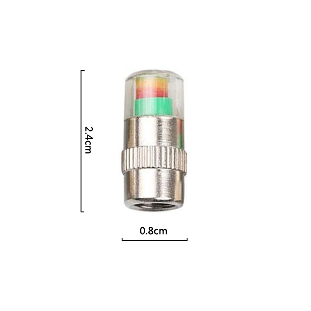 NEW 4pcs Car Tire Pressure Indicator Gauge Alert Monitoring Valve Cap Sensor External Detection