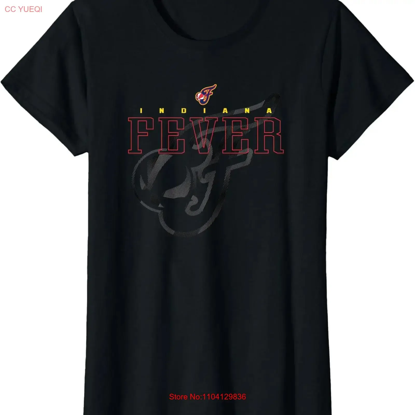 Indiana Bball For Fever Sports Fans Vintage Ladies' Crewneck T Shirt vintage Washed homme Versatile Casual fashion