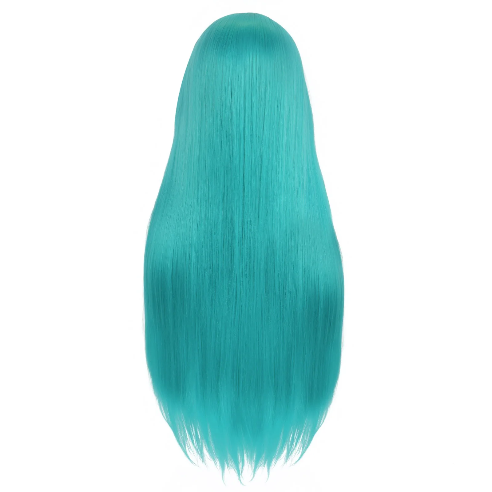 باروكة صناعية طويلة مستقيمة باللون الأخضر، بأسلوب بسيط وجديد، مناسبة لخلع الملابس اليومية المخصصة، التصميم الإبداعي، إلخ