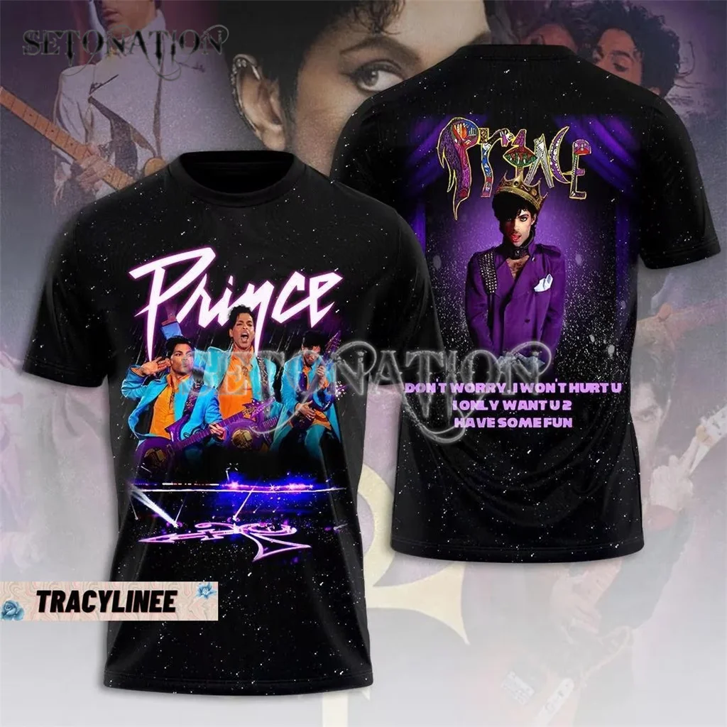 Prince Rogers Nelson men-women fashion-cool-3D-print shirts-Harajuku style streetwear-summer tops