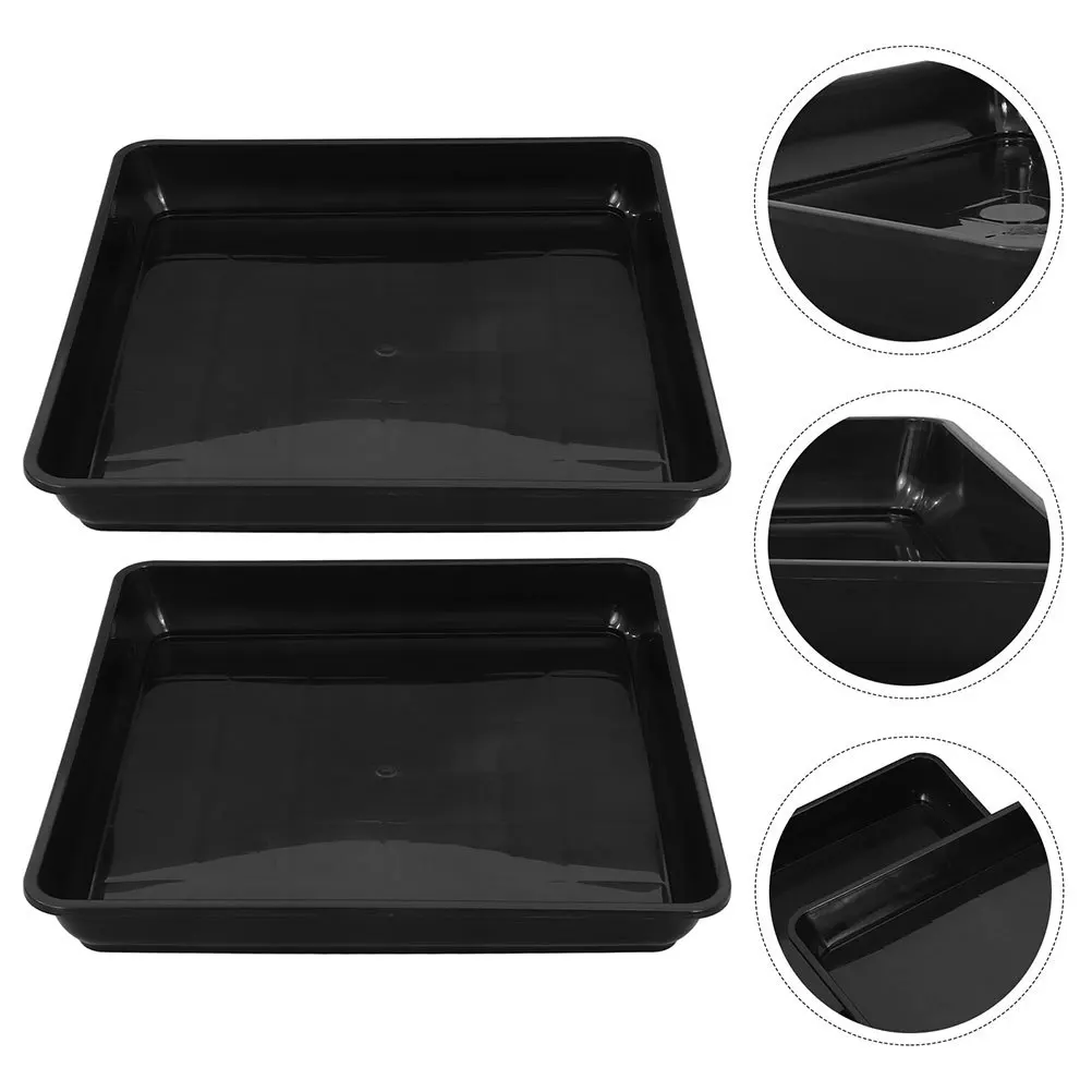 

6Pcs Square Plant Drip Tray Heavy Duty Plastic Water Collector for Indoor Outdoor Balcony Pot Saucer