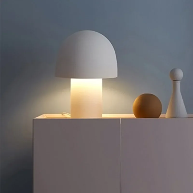 Imagem -02 - Nordic Mushroom Desk Lamp Luz de Mesa Bedroom Bedside Lamps Home Decor Luz Noturna Study Lamp