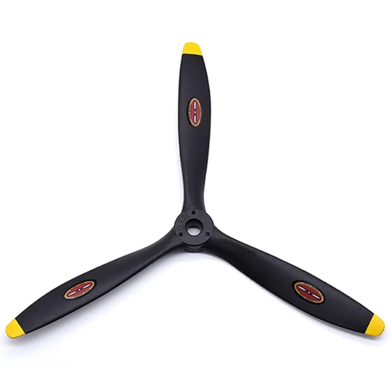 SHUAICHI 1 Stück RC Emuliertes Flugzeugmodell 8060 9060 1060 1170 1370 3-Blatt-Propeller aus Kohlenstoff-Nylon für Elektro-/Methanol-Benzinmotoren 6