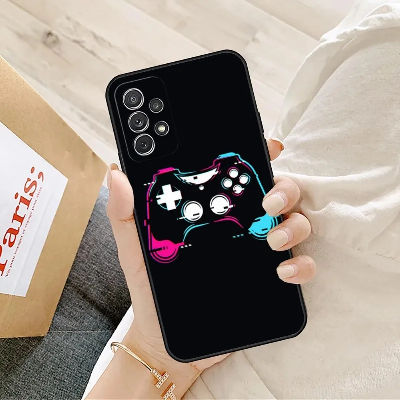 Play Station PS4 Game Phone Case For Samsung A24 A54 A52 A53 A14 A34 A33 A13 A22 A31 A40 A03S A32 A21 A81 A42 Black Cover