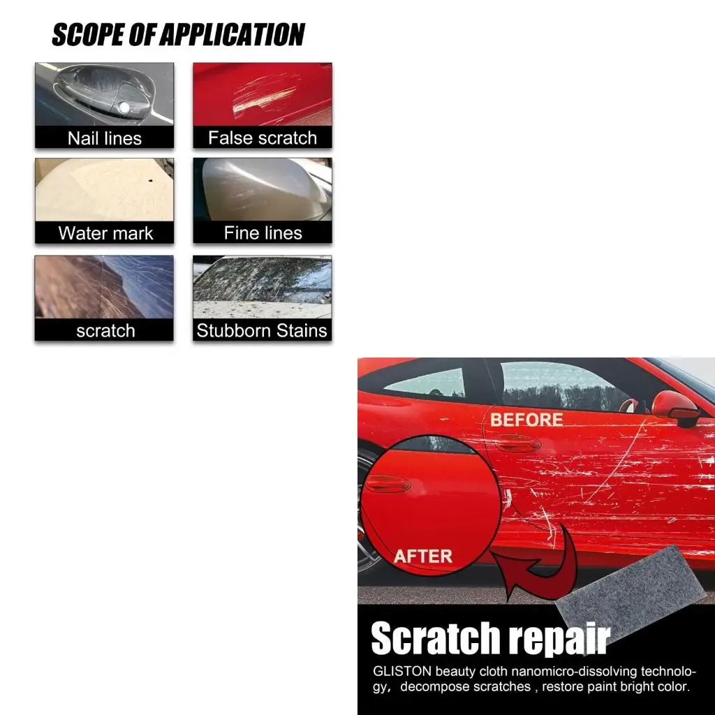  Upgrades Small Sparkles Cloth Car Scratches Repair Multipurpose Small Cloth Auto Paint Scratches Cloth for Car Repair