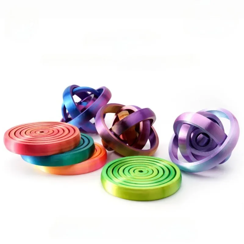 Disque de décompression interstellaire imprimé en 3D, jouet anti-Stress, spirale, Push, technologie, Flip Infinite, Spinner, Fidget Toys