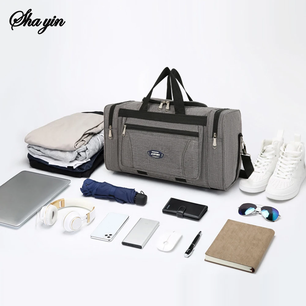 Oxford Waterproof Men Travel Bags Hand Luggage Big Travel Bag Business Large Capacity Weekend Duffle Travel Bag Fitness Bag view 2