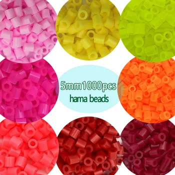 5mm 1000PCS gelb rosa rot orange Hama Perlen für Kinder Eisen Sicherung Perlen diy Puzzles Pixel Kunst geschenk Kinder Spielzeug