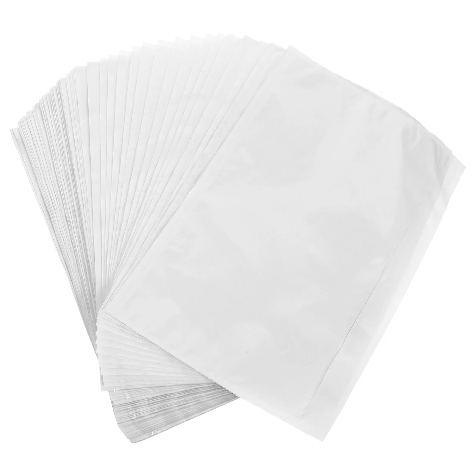 

100 PCS Paper Bag List Packing or Self Adhesive Envelopes Clear Plastic Sleeves