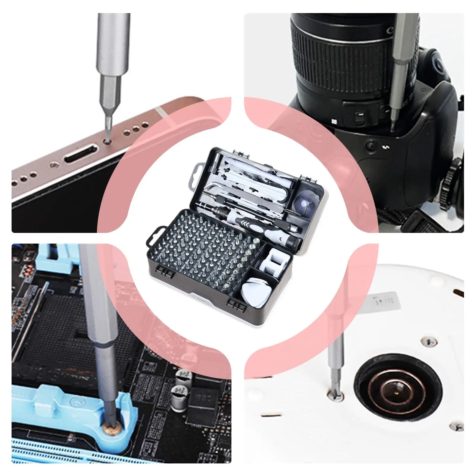 

Набор отверток для электроники 115-в-1, многофункциональный набор бит для ремонта электроники, часов, очков, ноутбуков