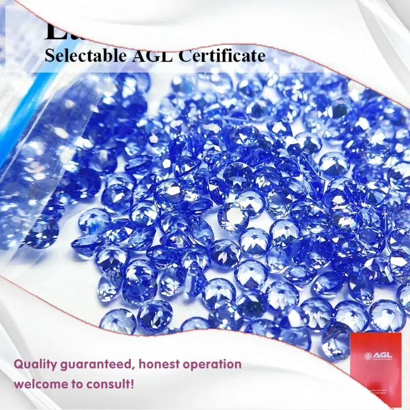 

J-Lab выращенный сапфир маленького размера круглой формы королевский синий цвет драгоценные камни для DIY кольцо ожерелье серьги изготовление чрезвычайно блестящие