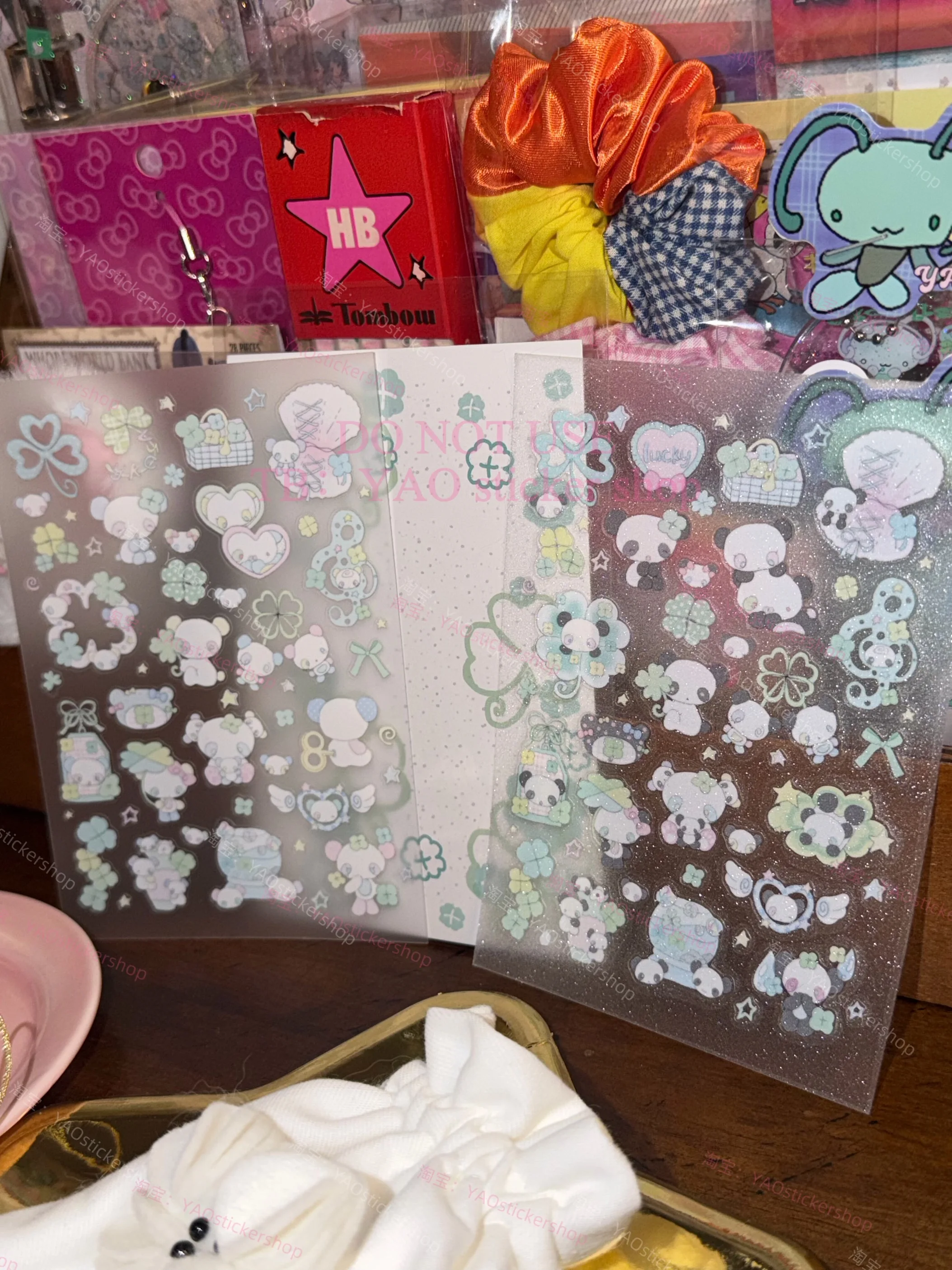 

Panda and Clover Stickers