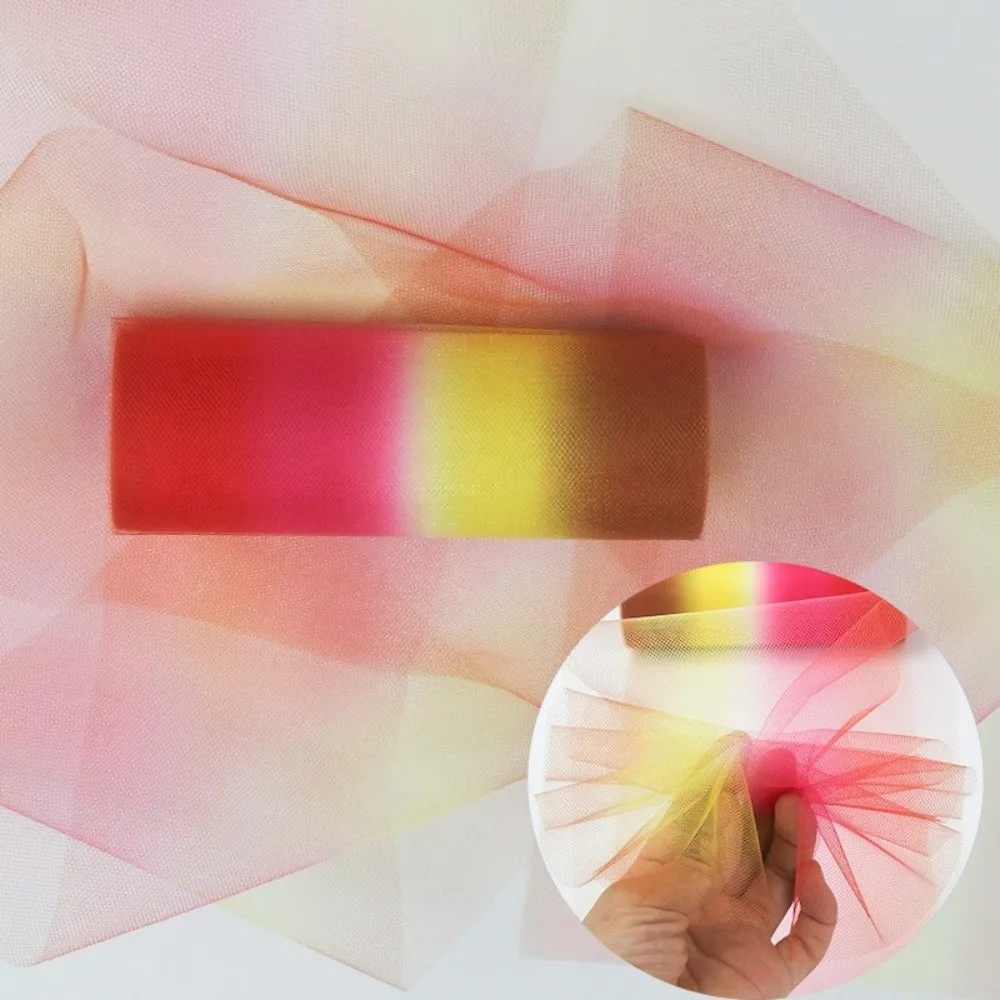 15cmX10Y Gradient Rainbow Tulle Roll Soft Mesh Roll Shimmer Flash Glitter Tulle Holographic Color Shift DIY Dress Mesh