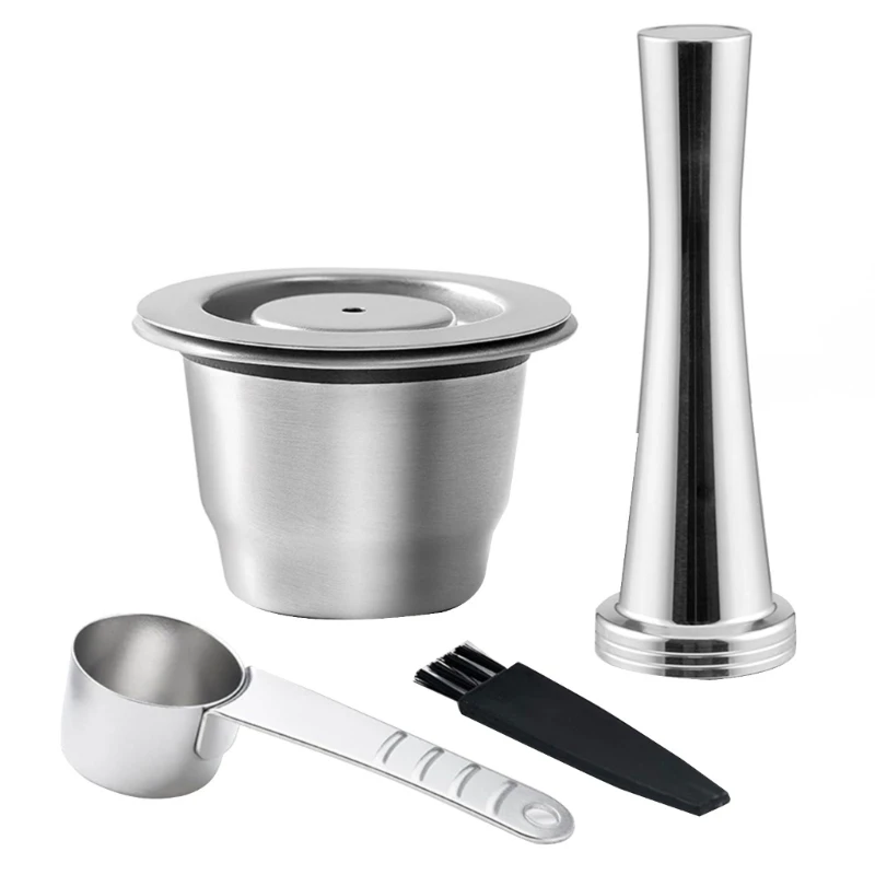 

M2EE Refillable Coffee Filter Stainless Steels Coffee Cup Espressos Tamper Refillable Coffee Filter Suitable for Coffee Maker