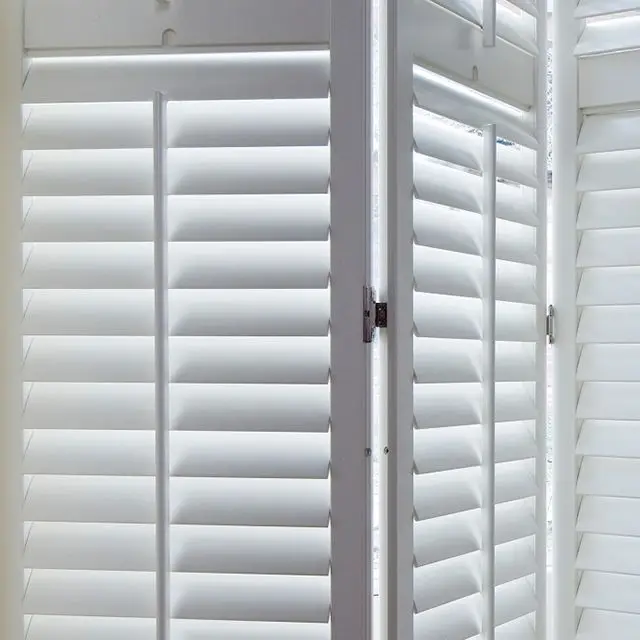 Factory Direct Custom DIY BI Fold Sliding Door Interior Design Plantation Shutters White Sunscreen Window Shutters PVC