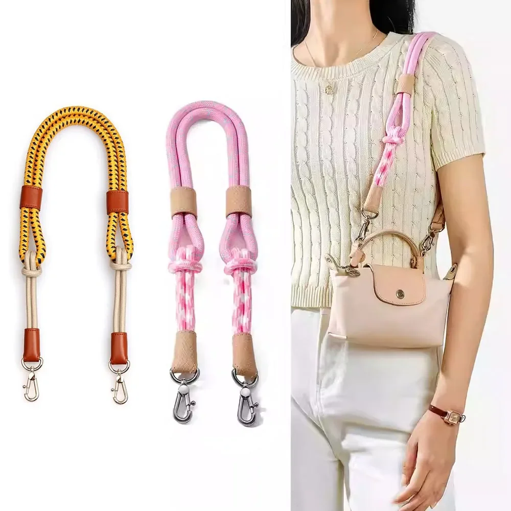 3Pcs/Set Bag Strap for LONGCHAMP MINI Bag Modified Braid Strap Rope Free Punching 78cm Shoulder Strap