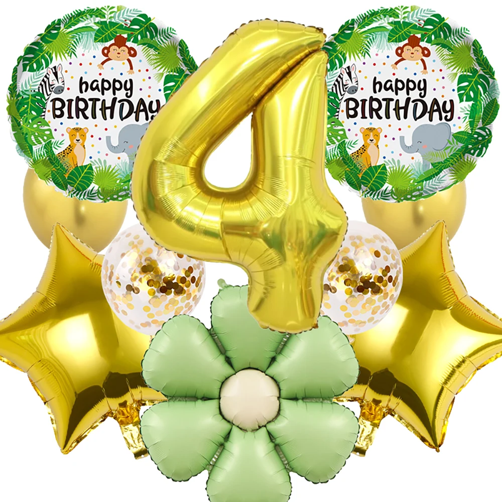 بالون من فيلم الألومنيوم ذو الرقم الذهبي على شكل حيوان ديزي، بالون على شكل نجمة خماسية، مناسب لتزيين هدايا حفلات أعياد الميلاد