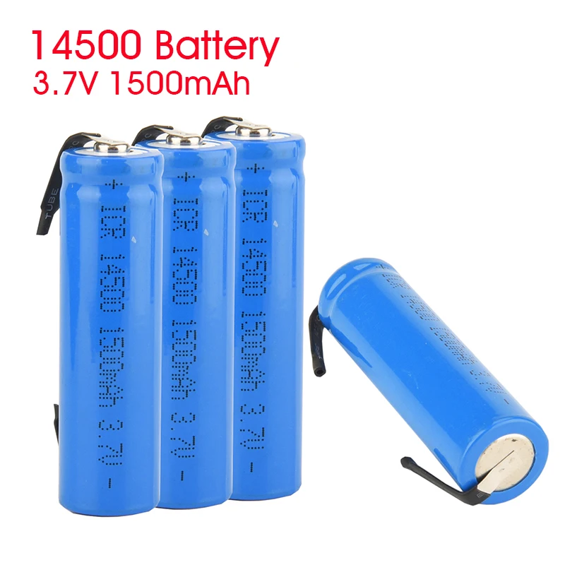 1/2/4/6/8/10 sztuk 14500 bateria 3.7V 1500mAh ICR14500 AA akumulatory litowe z niklem spawalniczym do latarki latarka