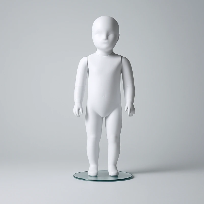 Full Body Kid Mannequin Realistic Toddler Girl Model for Clothing Store Display Form Durable Plastic Child Dress Form for Window