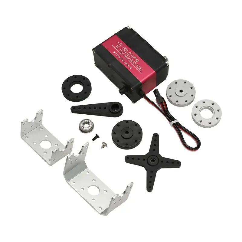 

Best-150KG 12V RDS51150 Double-Shaft Digital Metal Robotic Servo With U Mounting Bracket Waterproof