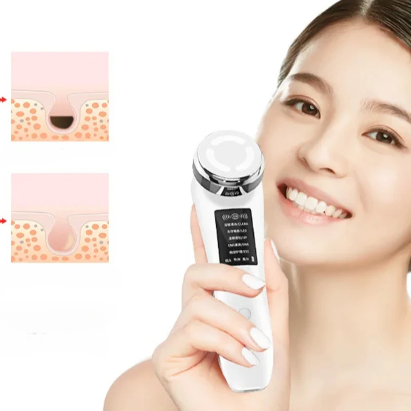 Home Beauty Device Import/Export EMS Lifting Tool Color Light Rejuvenation Massager With Warm Function