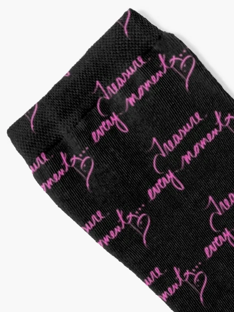 Treasure Every Moment (pink ribbon - breast cancer awareness) Socks Sports Socks For Men Funny Socks Men