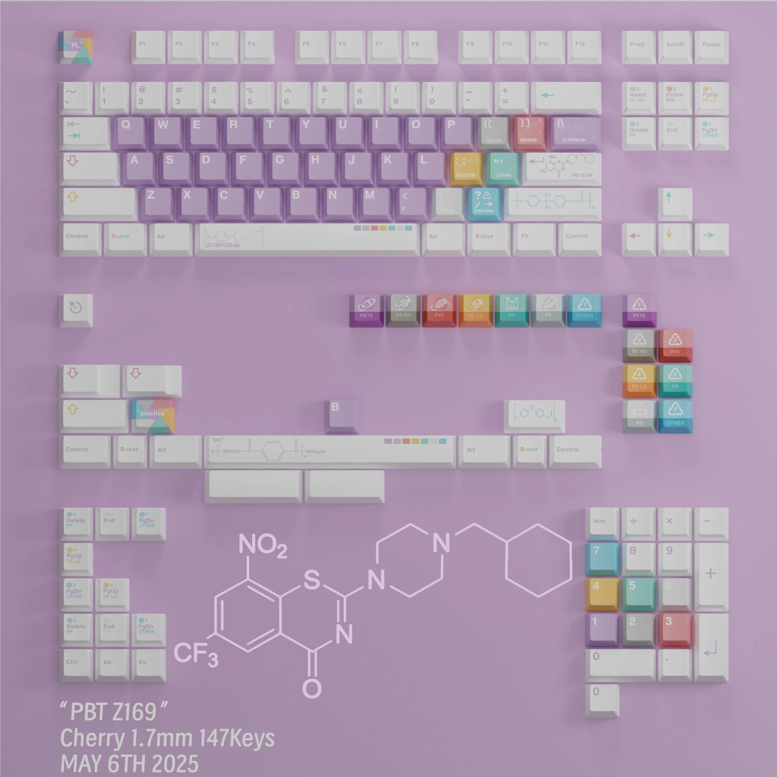 

PBT Z169 пластиковый химический колпачок для клавиш с термосублимационной затенением pbt изготовленный на заказ колпачок для клавиш