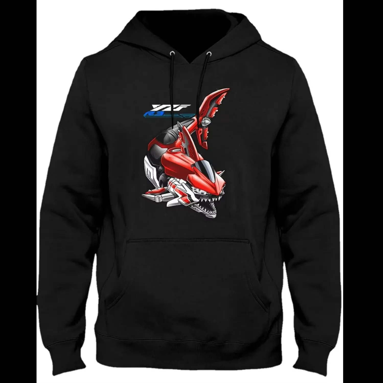 Classic Japanese Motorcycle YZF R3 Shark Inspiration Pullover Hoodie New 100% Cotton Casual Mens Sweatshirt Rider Streetwear