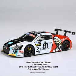 Coche de carreras R8 LMS 1/64, escala 2015, 3 pulgadas, aleación fundida a presión, 7cm, para regalo de colección