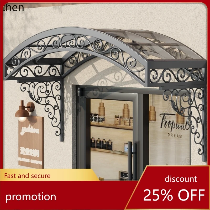 ZML Home Outdoor Courtyard Window Iron Art Sunshade Rain Cover